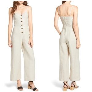Reformation Torta linen jumpsuit